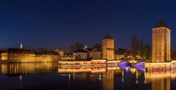 Ponts Couverts od Barrage Vauban ve Štrasburku Francie — Stock fotografie