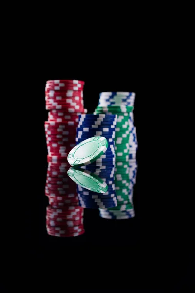 Żetony kasyna w pokerze — Zdjęcie stockowe
