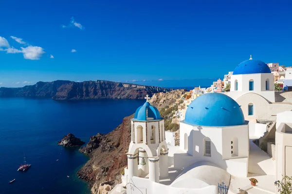 Visa på oia i santorini — Stockfoto