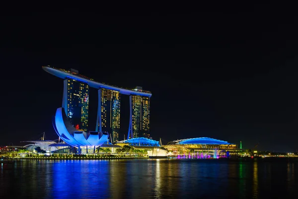 Nightscape of Singapore Marina Bay Sand Singapore Royalty Free Stock Images