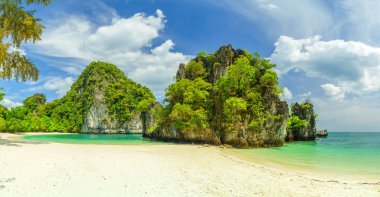  Tayland peyzaj güneşli bir Koh Hong Island