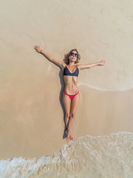 Beautiful Woman Beach Thailand — Stock Photo, Image