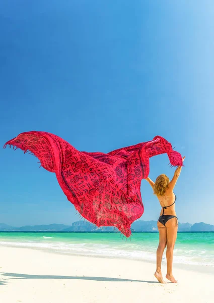 Mulher Bonita Praia Tailândia — Fotografia de Stock