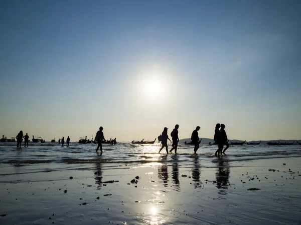 Sunset in Ao Nang Krabi province — Stock Photo, Image