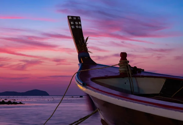 Bateau Traditionnel Longue Queue Sur Plage Thaïlande — Photo