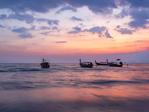 Traditionelles Langschwanzboot Strand Thailand — Stockfoto