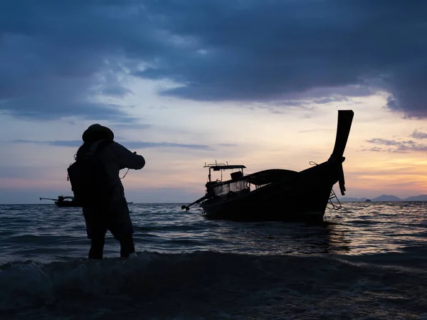 Günbatımı Ao Nang Krabi il — Stok fotoğraf