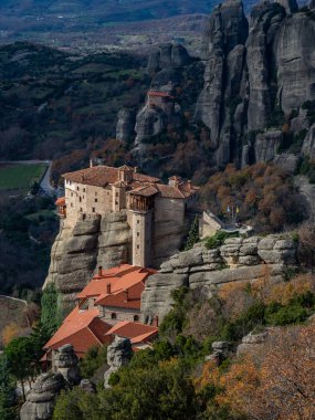 Greece. Meteora  incredible sandstone rock formations. 