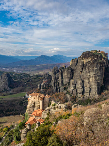 Greece. Meteora  incredible sandstone rock formations. 