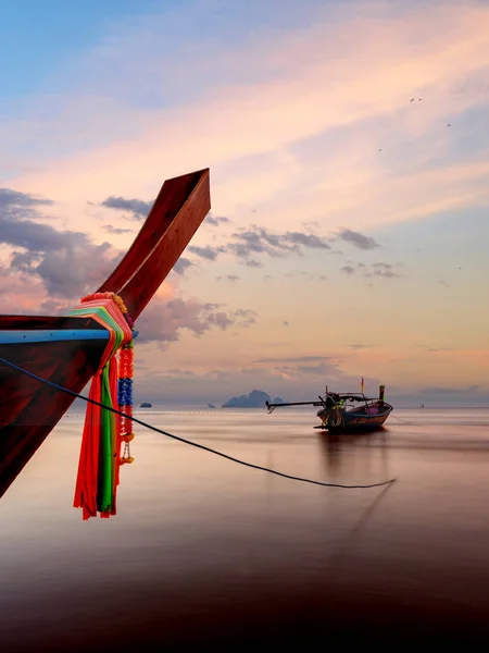 Bateau Traditionnel Longue Queue Sur Plage Thaïlande — Photo