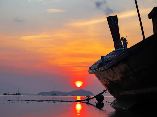Traditionell Långstjärtad Båt Stranden Thailand — Stockfoto