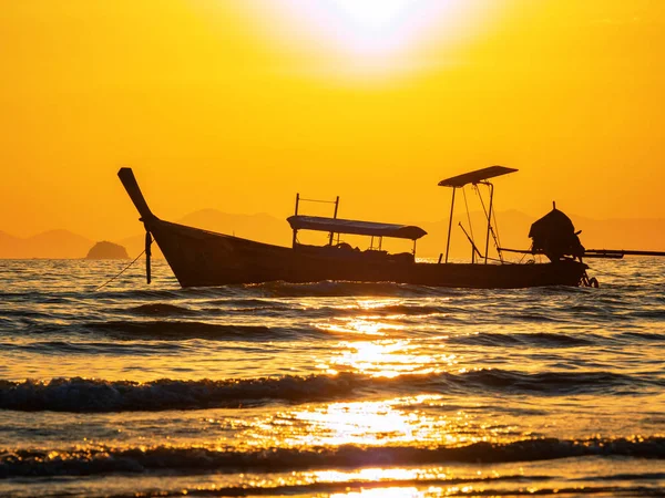 Bateau Traditionnel Longue Queue Sur Plage Thaïlande — Photo