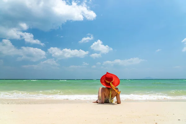 Прекрасна Жінка Пляжі Таїланді — стокове фото