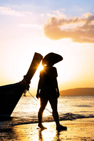 Coucher Soleil Nang Krabi Province Thaïlande — Photo