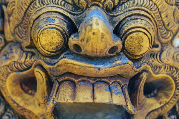 Antigua Estatua Balinesa Templo Bali Indonesia —  Fotos de Stock
