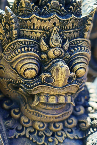 Oud Balinees Standbeeld Bij Tempel Bali Indonesië — Stockfoto