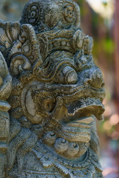 Forntida Balinesisk Staty Vid Templet Bali Indonesien — Stockfoto