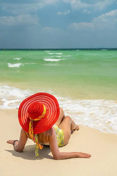 Прекрасна Жінка Пляжі Таїланді — стокове фото