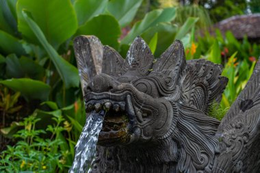 Bali Endonezya 'daki Tirta Gangga Sarayı' nda heykel