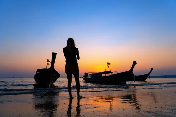 Sunset Nang Krabi Province Thailand — Stock Photo, Image