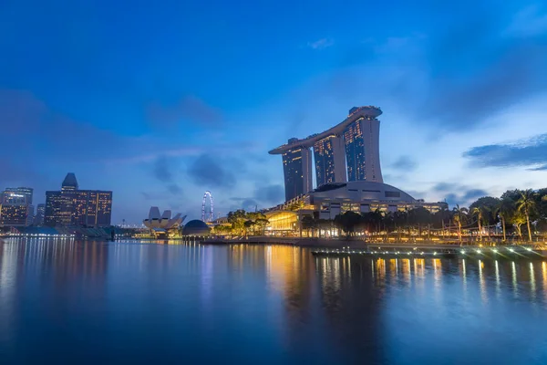 Singapore City Singapore February 2020 Marina Bay Sands Night Largest — Stok fotoğraf