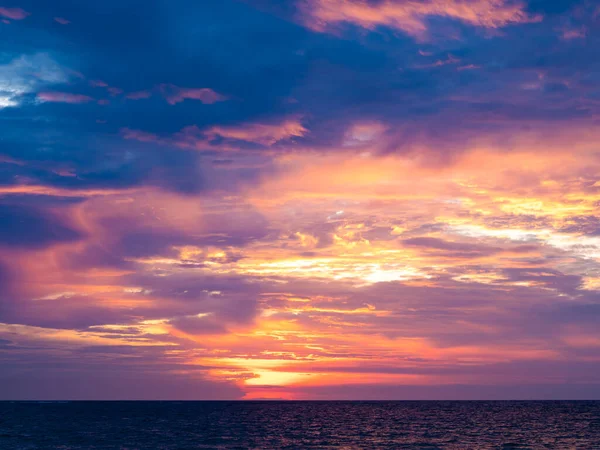 Sonnenuntergang Kuta Strand Auf Bali Indonesien — Stockfoto