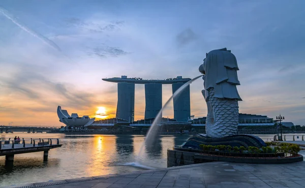 Singapour Ville Singapour Février 2020 Parc Merlion Singapour Centre Ville — Photo