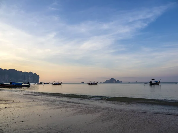 Nang Thailand Ruary 2019 Traditionell Långstjärtad Båt Stranden Nang Krabi — Stockfoto