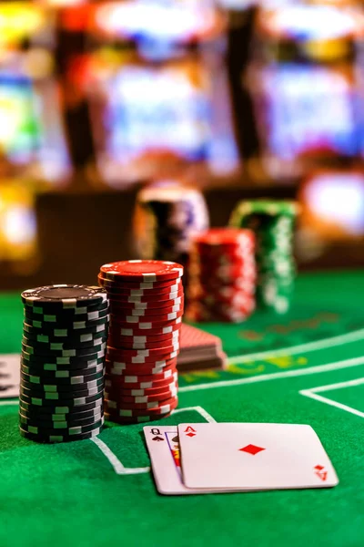 Casino Black Jack Table — Stock fotografie