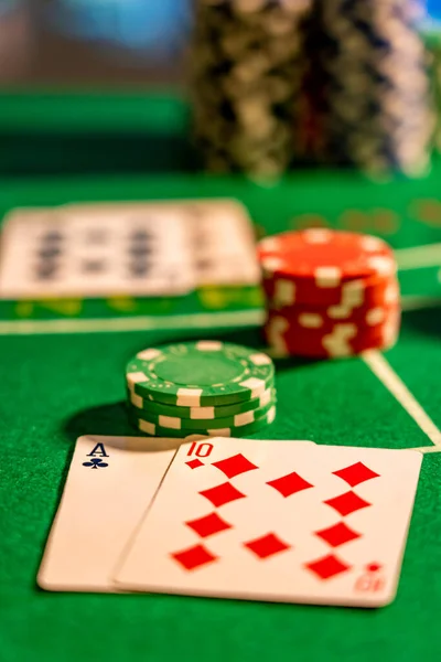 Ein Casino Black Jack Tisch — Stockfoto