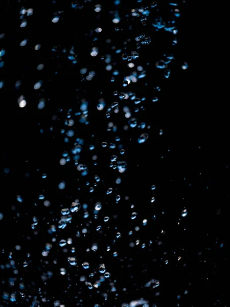 Water Druppels Zwarte Achtergrond — Stockfoto
