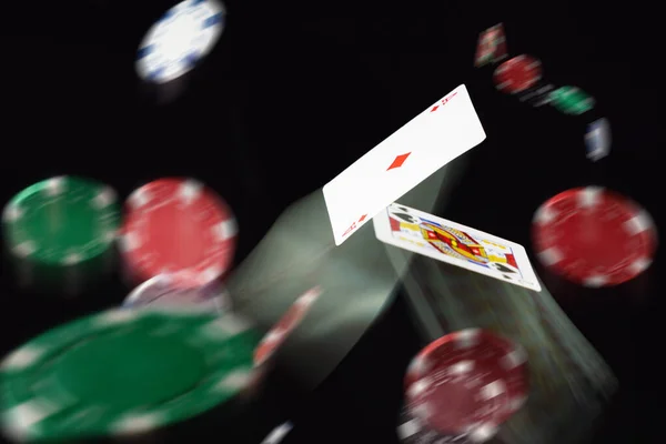 Black Jack Jogo Sobre Fundo Preto — Fotografia de Stock