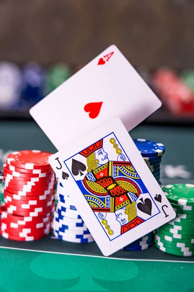 Casino Black Jack Table — Stock Photo, Image