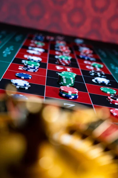 Roulette table close up at the Casino - Selective Focus