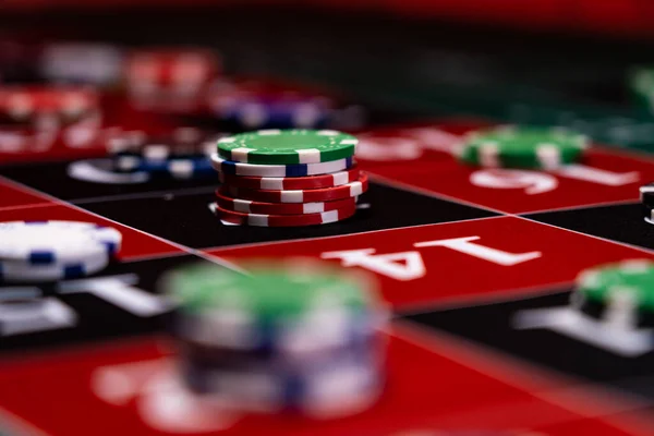 Roulette Tafel Close Bij Het Casino Selectieve Focus — Stockfoto