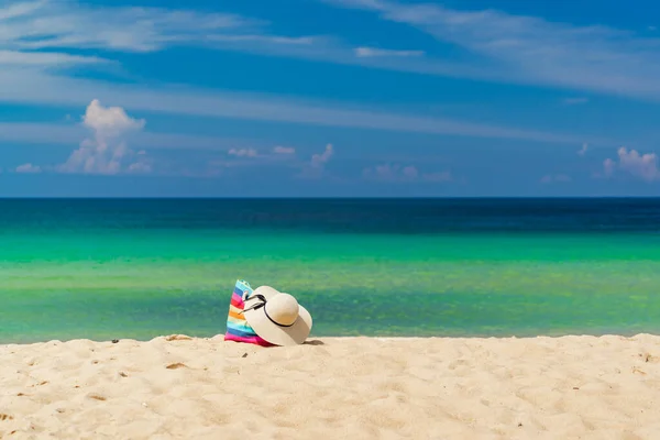 Sombrero Sol Bolso Playa — Foto de Stock