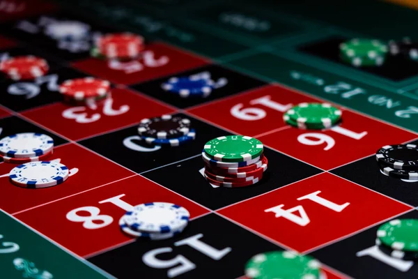 Roulette table close up at the Casino - Selective Focus