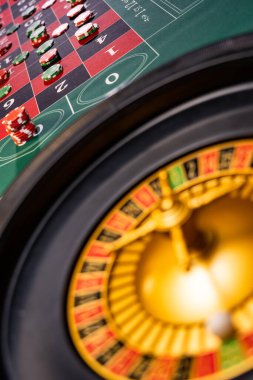 Kumarhanedeki rulet masası Seçici Odak