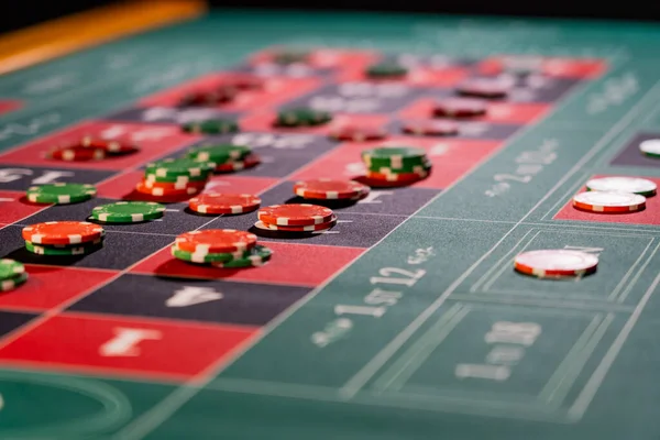 Roulette table close up at the Casino - Selective Focus