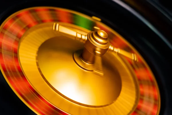 旋转轮盘赌在赌场关门 选择性焦点 — 图库照片