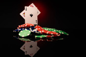 Blackjack karty s žetony kasina