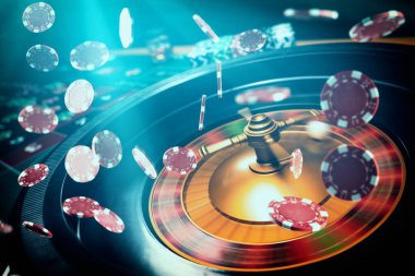 Kumarhanedeki Dönen Rulet masası Seçici Odaklanma