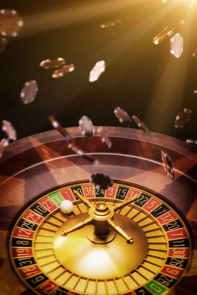 Roulette Bord Närbild Kasinot Selective Focus — Stockfoto