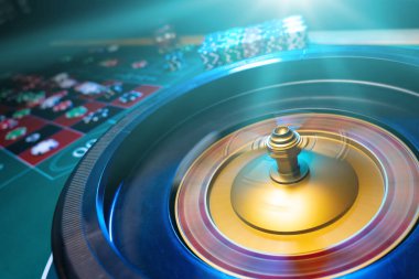 Kumarhanedeki Dönen Rulet masası Seçici Odaklanma