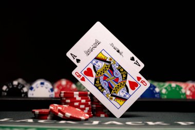 Bir Casino Black Jack masası. 