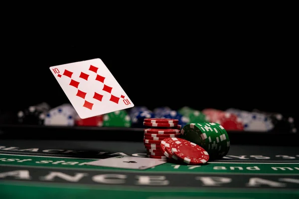 Stół Casino Black Jack — Zdjęcie stockowe