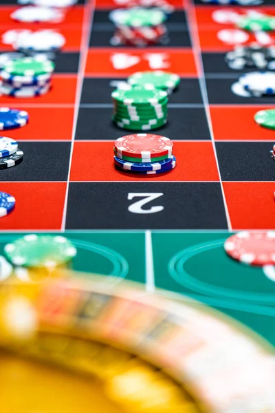 Roulette table close up at the Casino - Selective Focus