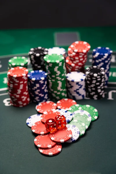 Dices Casino Table — Stock Photo, Image