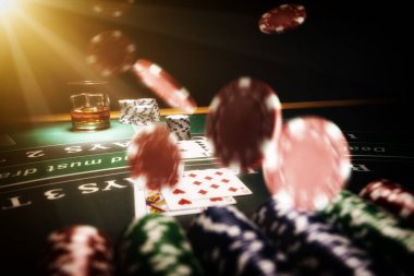 Bir Casino Black Jack masası. 