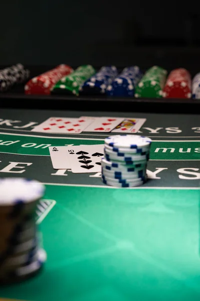 Casino Black Jack Table — Stock fotografie